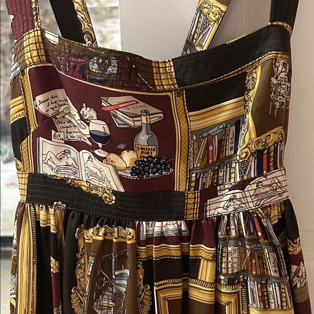 Vintage J. Crew Collection Silk Library Dress Rare! Retro Size 2 - Picture 2 of 16